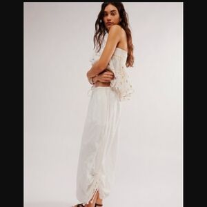 White Free People Perfect Parachute Maxi Skirt